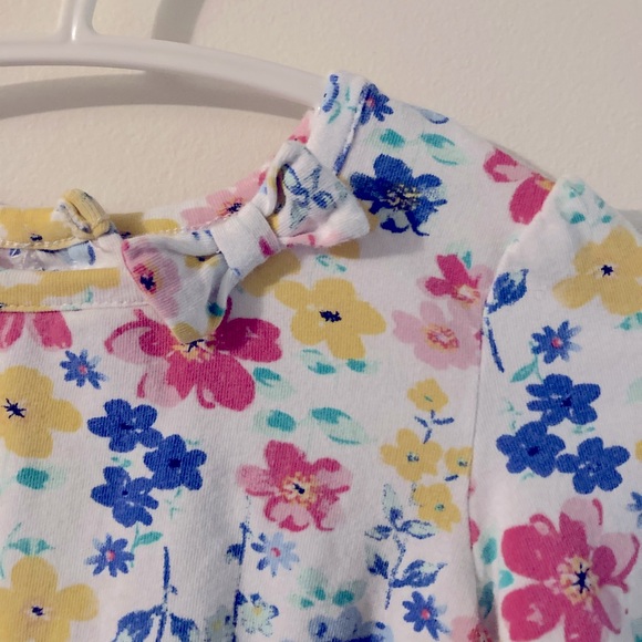 3/20 Little Me Baby Girl’s Long Sleeve Floral Shirt Size 9 - 12 Months - Picture 3 of 4